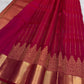 Pure Silk Kanchipuram Butta saree with broad traditional gold zari border