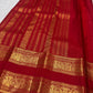 Deep Raspberry Pink Handwoven Pure Silk Kanchipuram Saree with Rettapet Mayil Zari Border