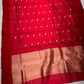 Raspberry-red Chanderi handloom saree from Idam Living