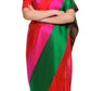 Pattu Silk Chanderi saree showing luminous red body and contrasting Mashru border