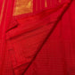 Red Ettukol Kanchipuram silk saree temple border detail