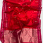 Ivory-gold floral butta detail on sweet chilli red handloom Chanderi silk saree