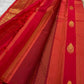 Handwoven red and copper-gold Pure Silk Kanchipuram saree