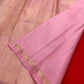 Red Handwoven Pure Silk KanchiPattu Butta Saree with Gandaberunda Gold Zari Motifs and Pink Border