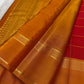 Classic Red pure silk Kanjeevaram saree — gold butta lightweight