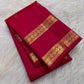 Raspberry Rose Red handwoven pure silk Kanchipuram Rettapet saree with zari mayil chakram buttas, image 4.