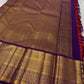 Gold-rich Deep Purple Kanchipuram pallu.