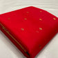 Deep red handwoven Chanderi silk saree