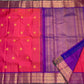 Amethyst purple geometric Korvai border close-up