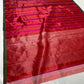 Vermilion Red Tissue Silk Chanderi saree full view, handloom Chanderi saree available online in the USA