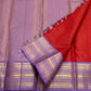 Lavender-purple gold zari pallu detail