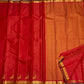 Red Handwoven Pure Silk Kanchipuram Saree with Maan Deer Butta Motifs