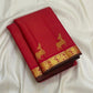 Red Handwoven Pure Silk Kanchipuram Saree with Maan Deer Butta Motifs