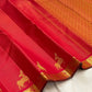 Red Handwoven Pure Silk Kanchipuram Saree with Maan Deer Butta Motifs