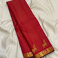 Red Handwoven Pure Silk Kanchipuram Saree with Maan Deer Butta Motifs