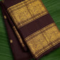 Espresso Brown and Antique Gold Handwoven Pure Silk Kanjivaram Saree with Rettapet Border and Mayil Chakram Butta