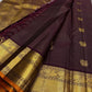 Rich Burgundy Kanjipuram silk saree pure silk and Silk Mark certified detail, handwoven in Kunnam village