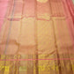 Detail of the elephant (yaanai) motif zari border on the Pattu Roja pink Kanchipuram saree