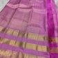 Rose Orchid Pink KanchiPattu Varisaipet saree showing elaborate gold zari pallu and border.