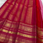Grand pallu with gold zari peacocks on rose pink Kancheepuram silk saree
