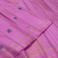 Multi-colour silk thread butta in navy and copper on rose pink Kancheepuram silk saree — Idam Living