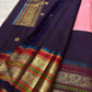 Handwoven Annapakshi gold zari buttas on rose tissue Kanjivaram silk
