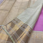 Warm Ivory gold zari traditional bird border on Rose Pink Kanchipuram saree