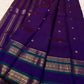 Deep Kathiripoo Purple and Emerald Green handwoven pure silk Kanchipuram Varisaipet saree with zari mayil chakram buttas, image 3.