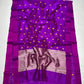 Orchid purple Chanderi Pattu Silk saree, alternate view showing the fine geometric texture of the silvery-lilac pallu.