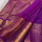 Royal berry purple Kanchipattu saree with ornate sona roopa pallu