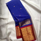 Royal Blue pure silk Kanjivaram Korvai saree with Arakku Red gold zari border.