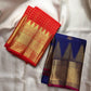 Royal Blue and Gold Handwoven Pure Silk Kancheepuram Saree with Twin Kili Butta Motif and Temple Border