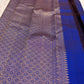 Royal Blue Kanchi Pattu pure silk saree folded view