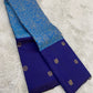 Royal Blue Kanchi Pattu saree with petite Chakram-style gold zari medallions