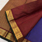 Blue Zari Kattam Kanchipuram saree with Deep Arakku Pettu