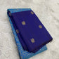 Royal Blue Kanjivaram silk saree with Chakram and traditional figurative zari buttas