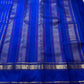 Royal Blue Pure Silk Kanchipuram saree with antique gold floral zari butta detail
