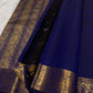 Traditional Kanchipuram silk saree showcasing royal blue silk and heritage peacock zari craftsmanship
