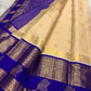 Royal Ivory Kanchi Pattu saree – Vanasringaram zari peacock border detail — Idam Living