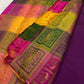 Royal Orchid Purple Kanchipuram silk saree, pallu detail — Idam Living