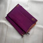 Royal Orchid Purple Kanchipuram silk saree draped, full length view — Idam Living