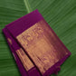Royal orchid purple Kanchipuram silk saree with ornate sona roopa mayil butta weaving