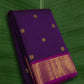 Royal Plum purple Kanchipuram Silk Saree with Mayil Chakram Butta