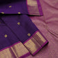 Royal Plum purple Kanchipuram Silk Saree with Mayil Chakram Butta