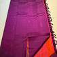 Royal purple pure silk KanchiPattu saree overview with mullai moggu zari butta — Idam Living