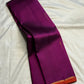 Royal purple KanchiPattu saree folded full view — Idam Living