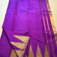 Royal Purple Ettukol Kanjivaram silk saree full view
