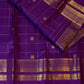 Antique-gold Varisaipet border on royal purple pure silk with repeated zari bands and narrow deep-green edge.