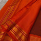 Royal purple pure silk saree body close up view