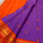 Pallu detail of royal purple KanchiPattu silk saree